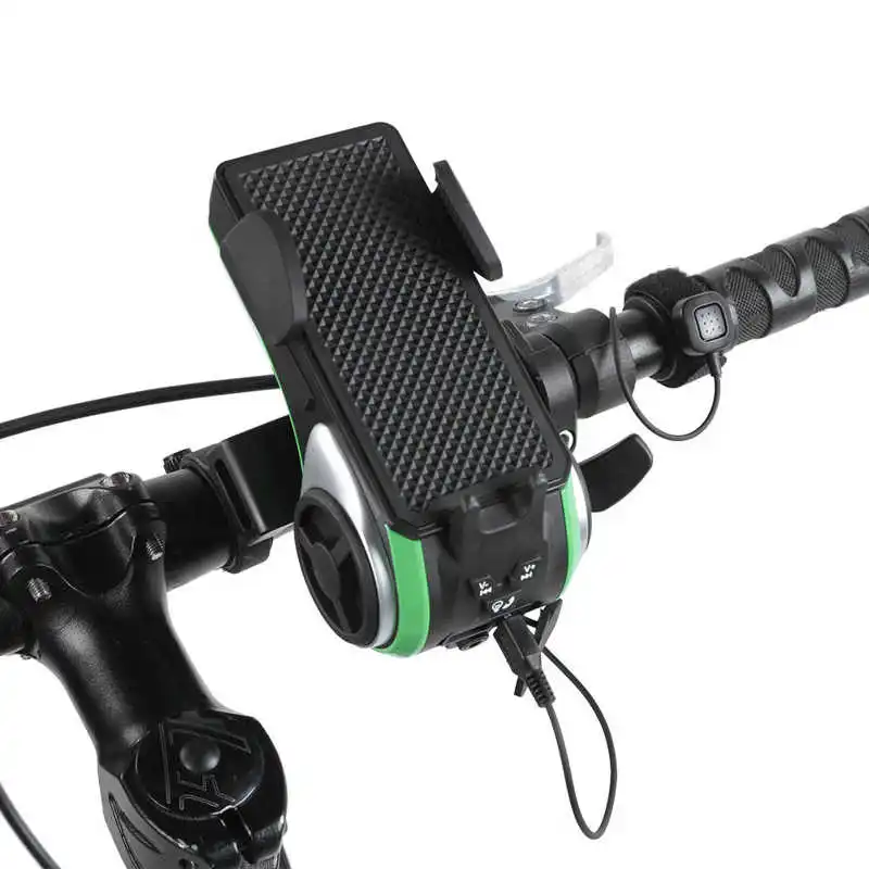 portable waterproof multifunctional bicycle speaker bike audio brass speaker phone bracket headlight power bank bicycle parts free global shipping