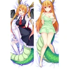 Новый дизайн, наволочка с надписью Miss Kobayashi's Dragon Maid, сексуальная девушка, Тору Кобаяси дакимакура, обнимающая подушка для тела