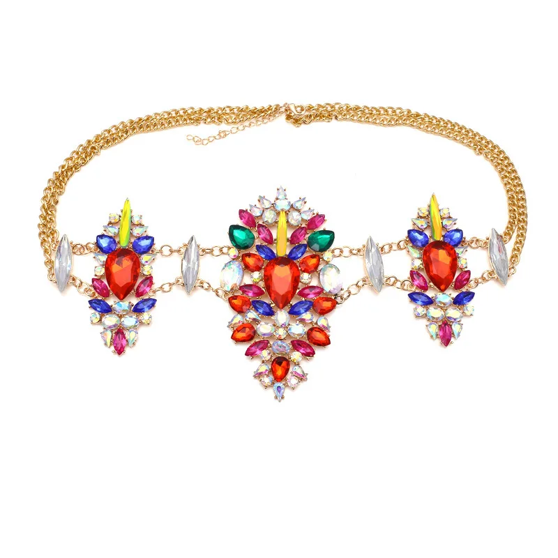 Новая Сексуальная дизайнерская Роскошная кристальная цепочка для тела модная