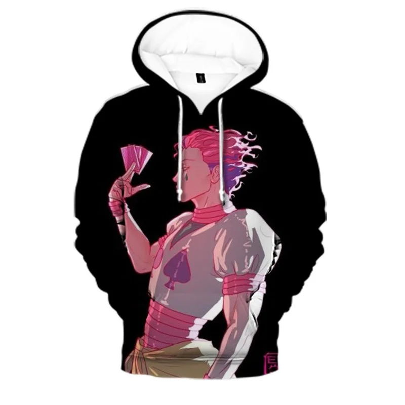 

Men Women Hoodie Tops Kawaii Hunter X Hunter Hoodie Killua Zoldyck Hoodie Crew Neck Fitted Soft Anime Manga Hoodie