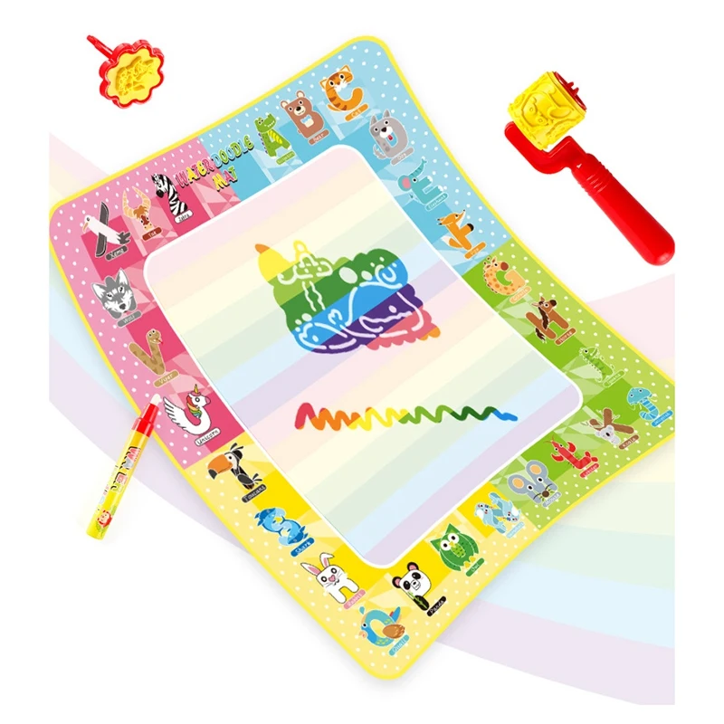 

Water Doodle Mat (100 x 100cm) Large Aqua Magic Painting Board Educational Arts and Crafts Drawing Toys for Kids
