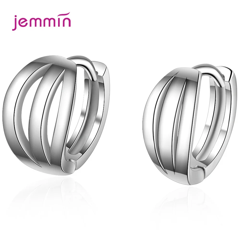 

Серьги-кольца женские из серебра 925 пробы, корейские