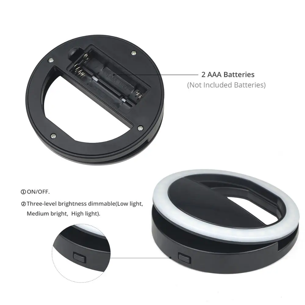 Светодиодный кольцевой светильник для макияжа приглушаемая лампа косметики