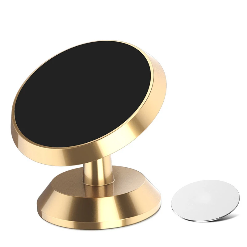 Gold Super Magnet Mini Magnetic Holder for Mobile Phone on Car Phone Stand Car Phone Holder Universal Car Dashboard Holder - Цвет: Gold
