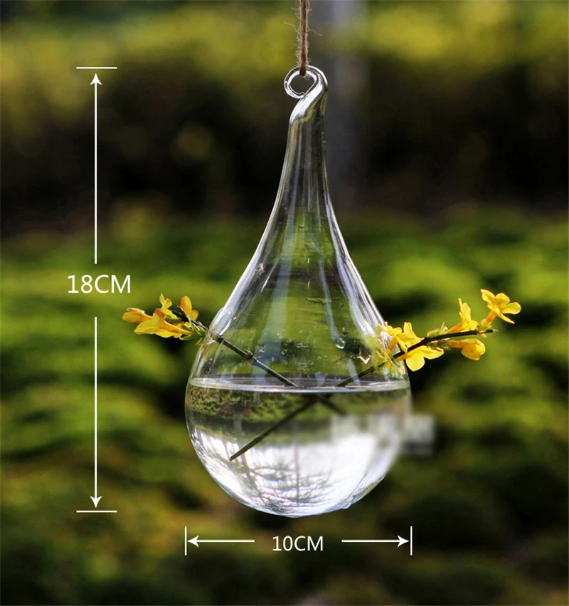 Ваза для цветов стеклянная в форме капли женщин и мужчин 1 шт. | Тематическая