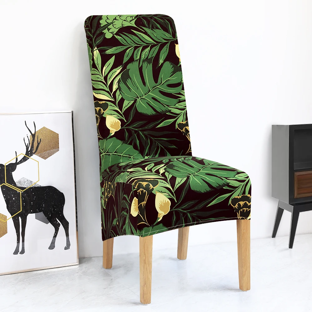 Эластичная длинная задняя крышка для стула с принтом размер XL европейский стиль