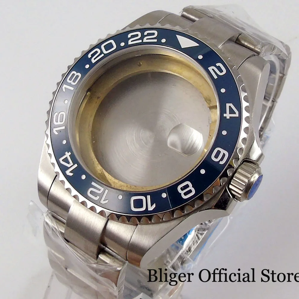 

BLIGER Stainless Steel 43mm Automatic Watch Case fit ETA 2836 MIYOTA 8215 821A MINGZHU 2813 3804
