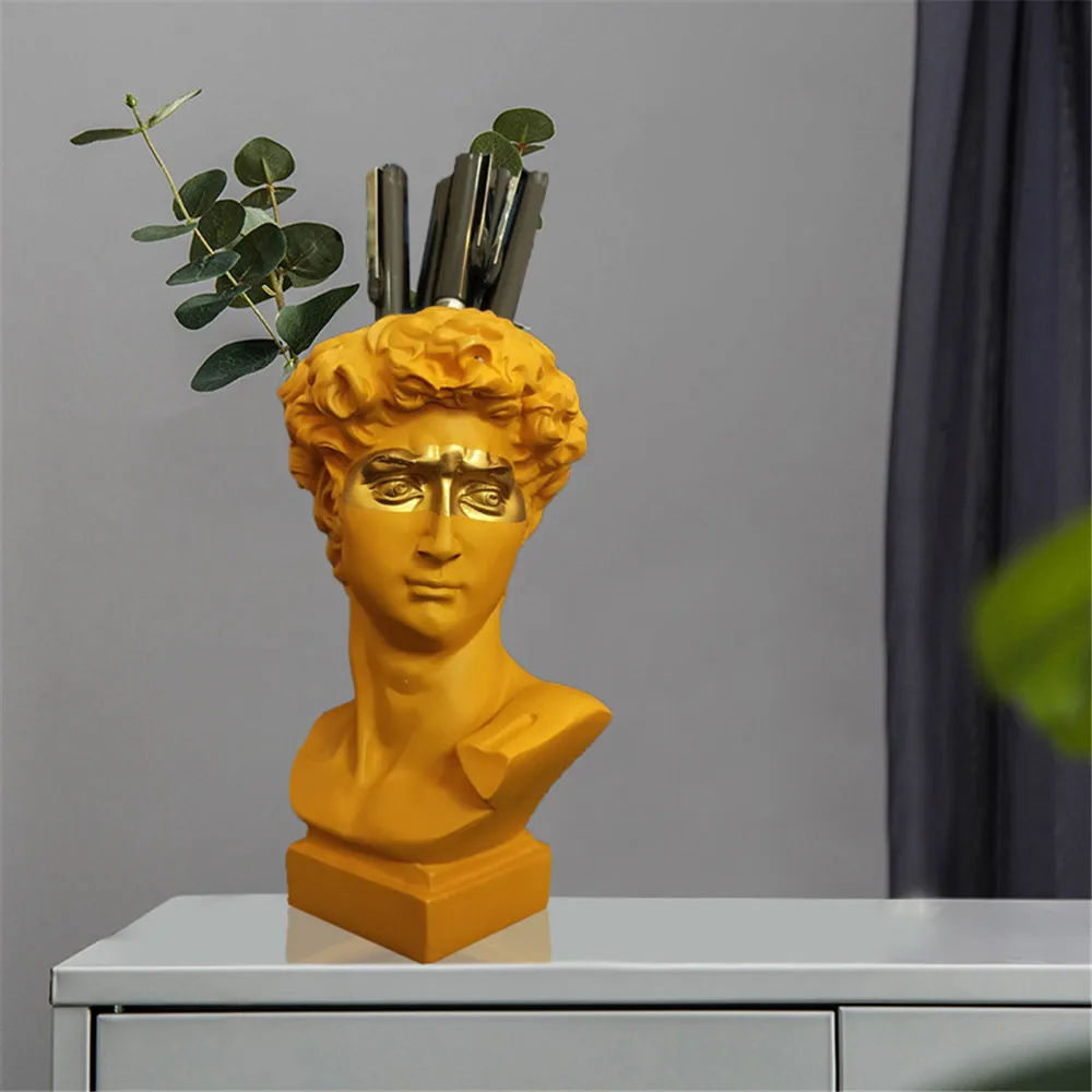 Смола Цвет повязка David украшения дома персонажа Скульптура креативные держатели