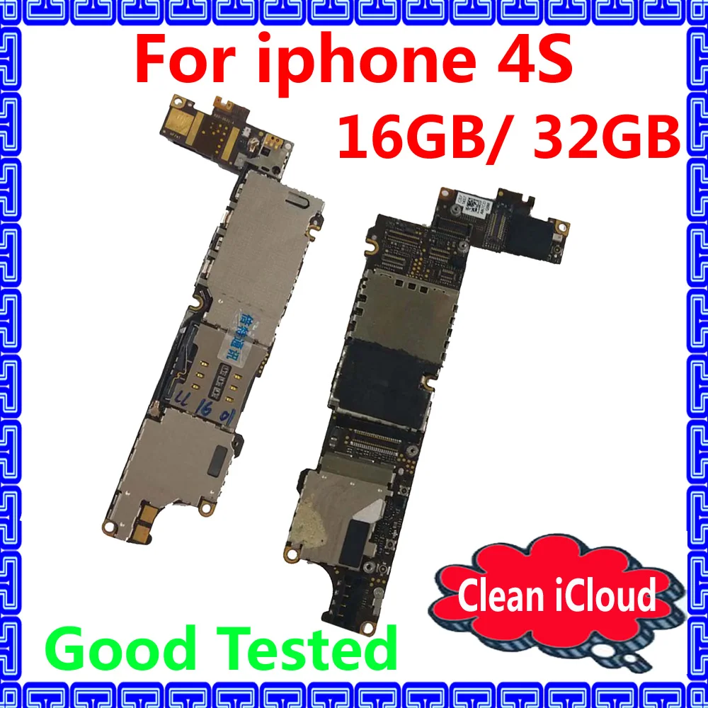 16 ГБ 32 100% оригинальная материнская плата с системой IOS для iphone 4S полностью
