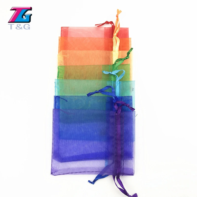 50pcs/lot 7x9cm Organza Gift Packaging Bags Mixed Color Jewelry Christmas Wedding Gifts Dice for Board Game|dice bag|bag dicesbag dice |