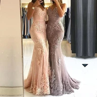 glamorous sweetheart spaghetti straps mermaid evening dresses elegant lace appliques prom party dresses formal dresses