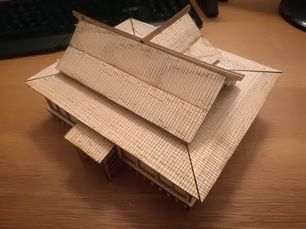 Настольные игры DIY кукольный домик миниатюрная деревянная сцена модель с 28 мм соотношение 1:56 для японских воюющих штатов Размер 22*18*12 см