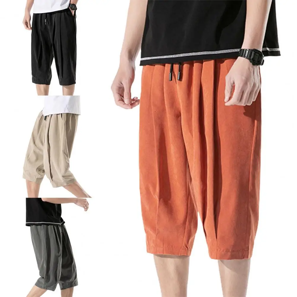 

80% Hot Sell Men Cargo Shorts Breathable Loose Cropped Trousers for Daily Wear