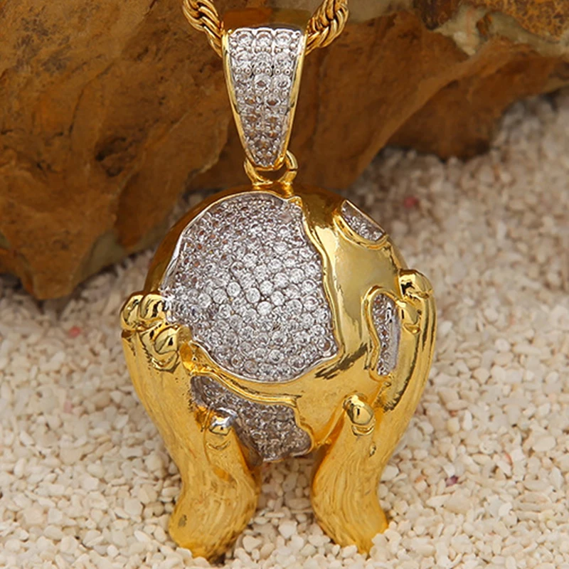 Новинка 2021 подвеска в стиле хип-хоп с фианитом виде земли для мужчин и женщин