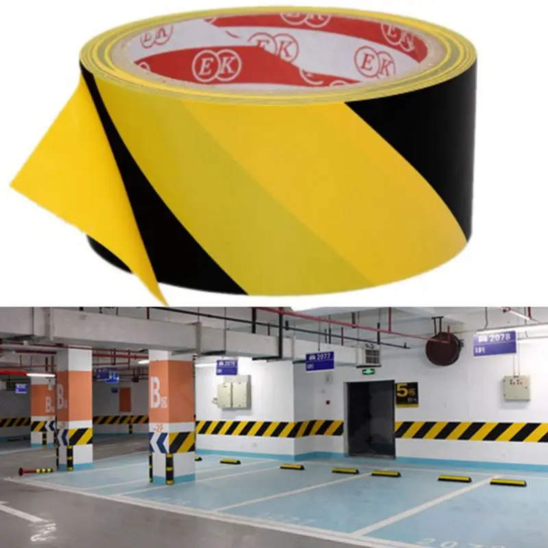 

4.8cmx33m High Strength Adhesive Sticker Black Yellow Safety Warning Floor Tape