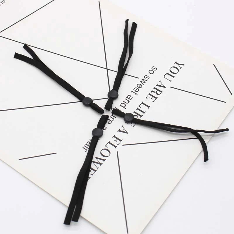 

Newest 50/100pcs Face Cover Rope DIY Elastic Band Ear Rope Knitting Band with Adjustable Button Sewing Crafting Promotio