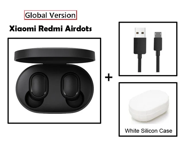 Xiaomi Redmi Xiaomi беспроводные наушники Голосовое управление Bluetooth 5,0 шумоподавление управление - Цвет: global white cable
