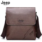 Мужская повседневная сумка через плечо JEEP BULUO, оранжевая сумка из искусственной кожи, вместительный мессенджер, модная Сумка для документов, все сезоны,