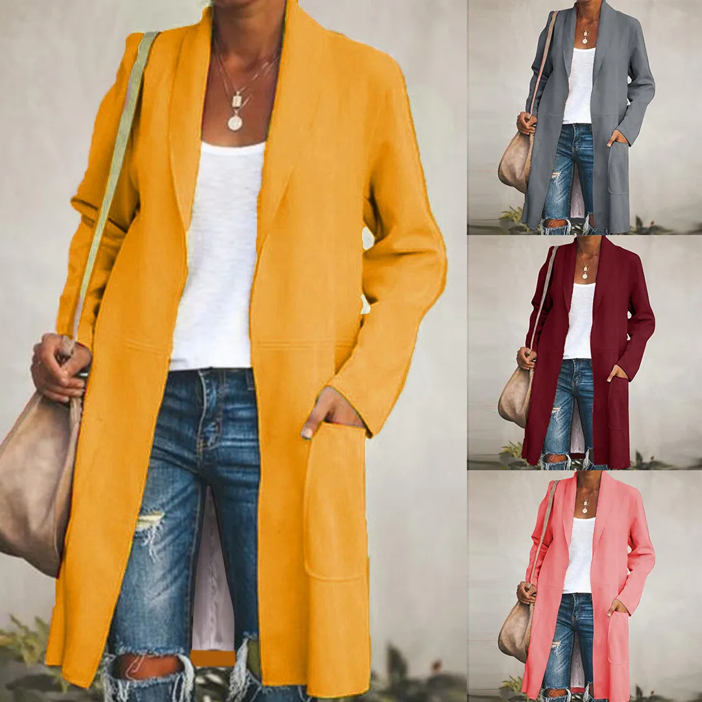 Женская Повседневная Верхняя одежда с длинным рукавом пальто свитер кардиган