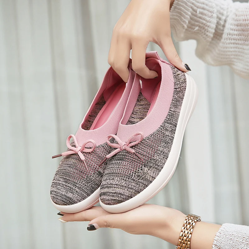Women Flat Casual Shoes Breathable Female Sneakers Moccasin Fashion Ladies Driving Shoe Slip On Loafers Outdoor Walking Footwear