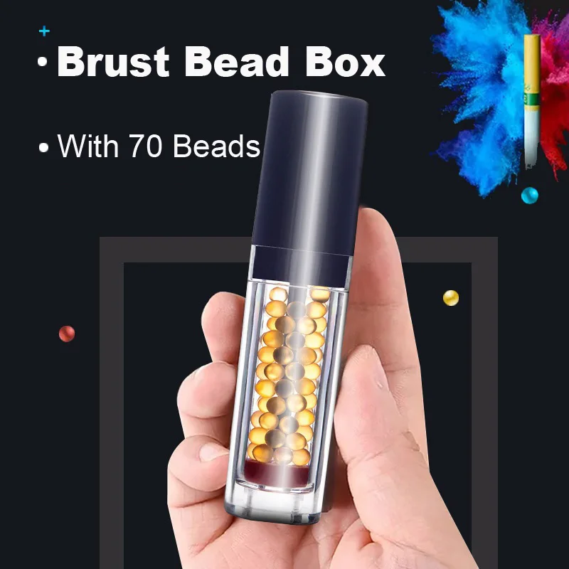 Портативные сигареты Pops бусины Капсульная коробка толкатель фруктовые