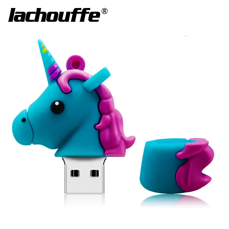 Прекрасный единорог usb флеш-накопитель 4 ГБ 8 ГБ 16 ГБ 32 ГБ 64 ГБ Usb флэш-накопитель 128 ГБ Флешка мультфильм usb-флэш-накопитель