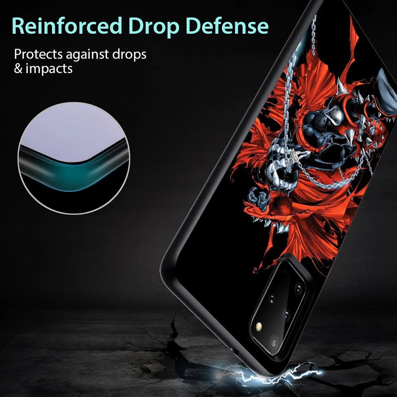 

Spawn the Black for Samsung Note 20 10 9 8 Ultra Plus A91 A81 A71 A51 A42 A41 A31 A21 A12 A11 A01 Black Phone Case