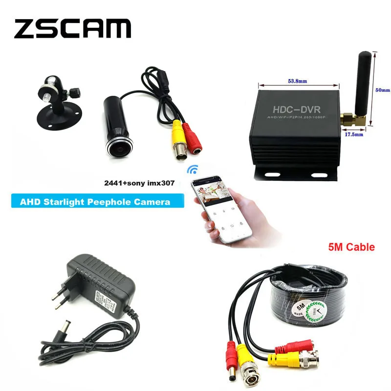 CCTV 1080P AHD IMX307 Star светильник 0,0001lux 2MP Camera H.265 P2P 1080P AHD/TVI/CVI Mini Wifi цифровой видеорегистратор Onvif Color RTSP Cam Kits