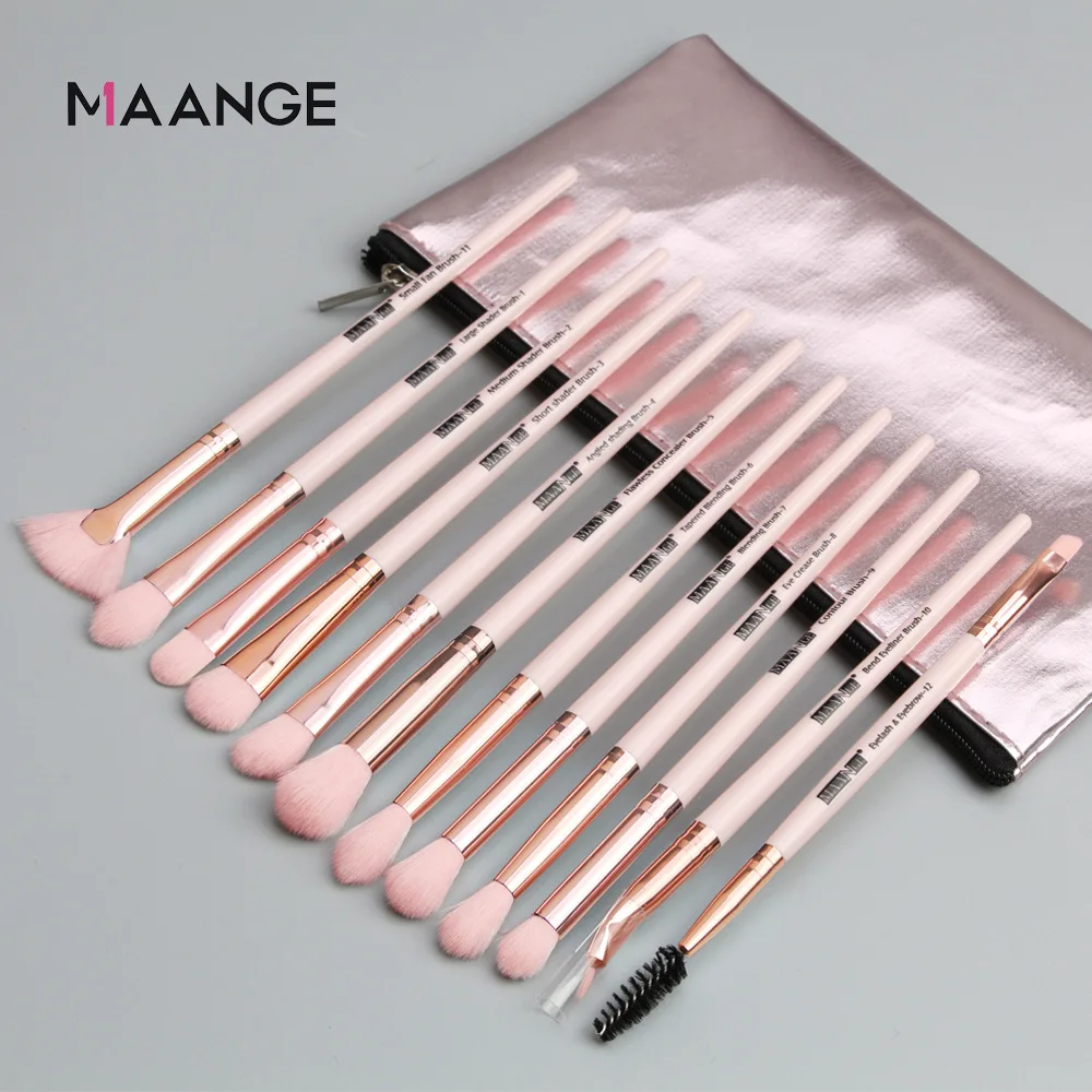 Базовый набор кистей для начинающих макияжа 12 глаз портативный косметический