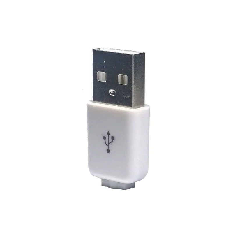 White 10 шт./партия штыревой разъем типа А 4Pin квадратные USB разъемы пластиковый корпус USB Разъем плоский ПОРТ Jack хвост разъем Sockect - Цвет: White