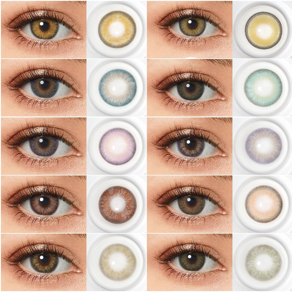 2021 new colored contacts lenses yearly circel lenses 1pair eye contacts with color brown green blue contact lenses for eyes free global shipping