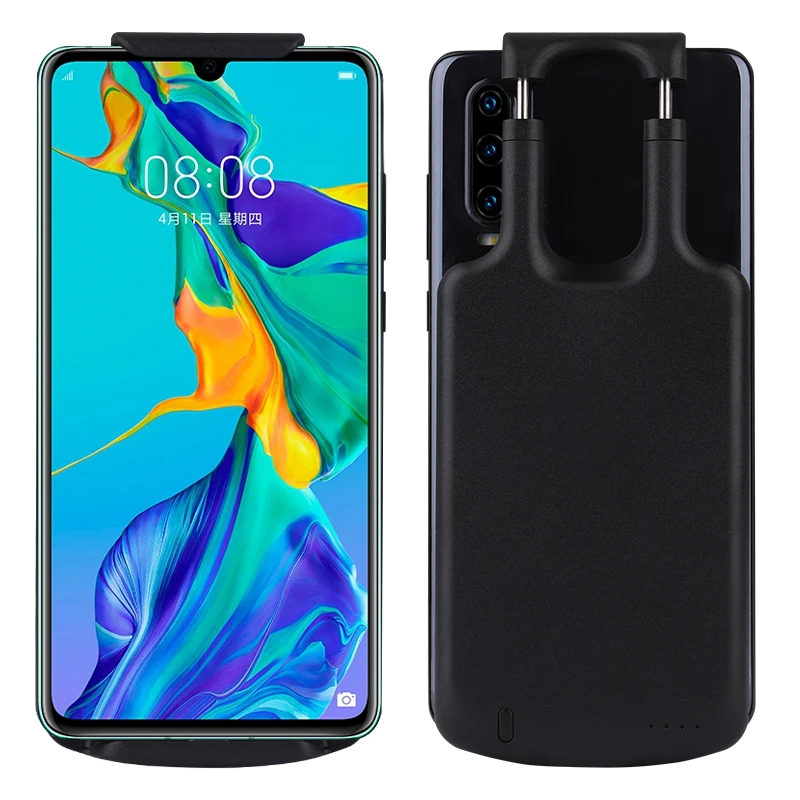 Универсальный чехол для зарядного устройства для Google Pixel 2 3 3A 4 power Case type-C регулируемая крышка для Pixel 3a XL 4 XL power Bank Case - Цвет: Черный