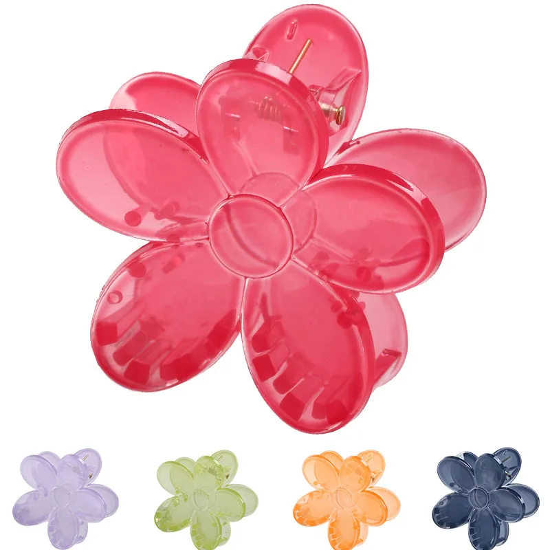 

Acrylic Hair Claw Clips Flower Shaped Plastic Jaw Clips Non Slip Tortoise Hair Clamps Barrette Hair Accessories Girls Headwear
