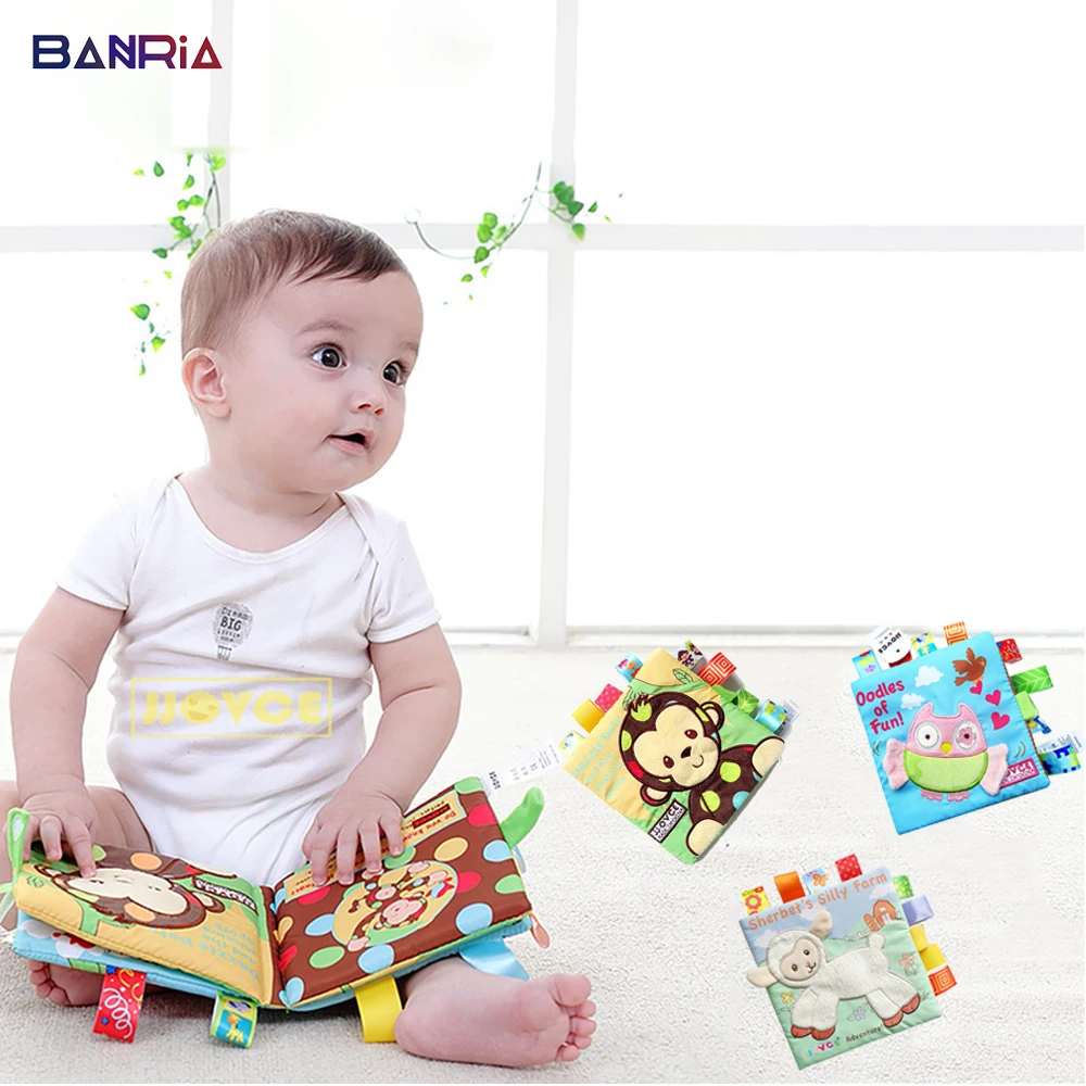 Обучающие Детские Тканевые книги в стиле животных игрушки для новорожденных