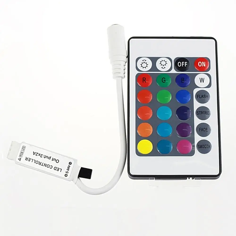 RGB контроллер для светодиодных лент 5 24 в пост. Тока 44 клавиши|Контролеры RGB| |