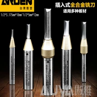 tct 2 flute straight cnc cutting tools for panel slotting