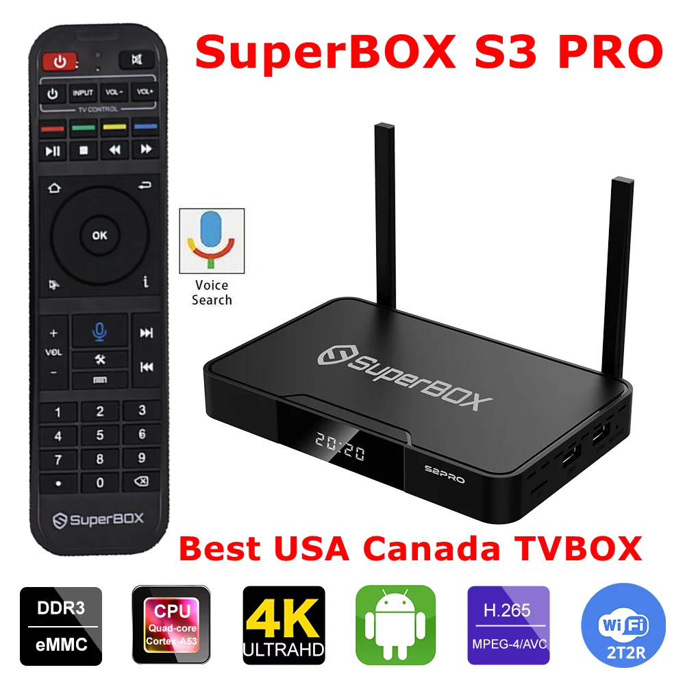 

[Подлинный] SuperBOX S3 PRO лучший английский Android 9,0 smart tvbox 6k H.265 Лидер продаж в США, Канаде, Мексике, Европе Superbox S2 PRO