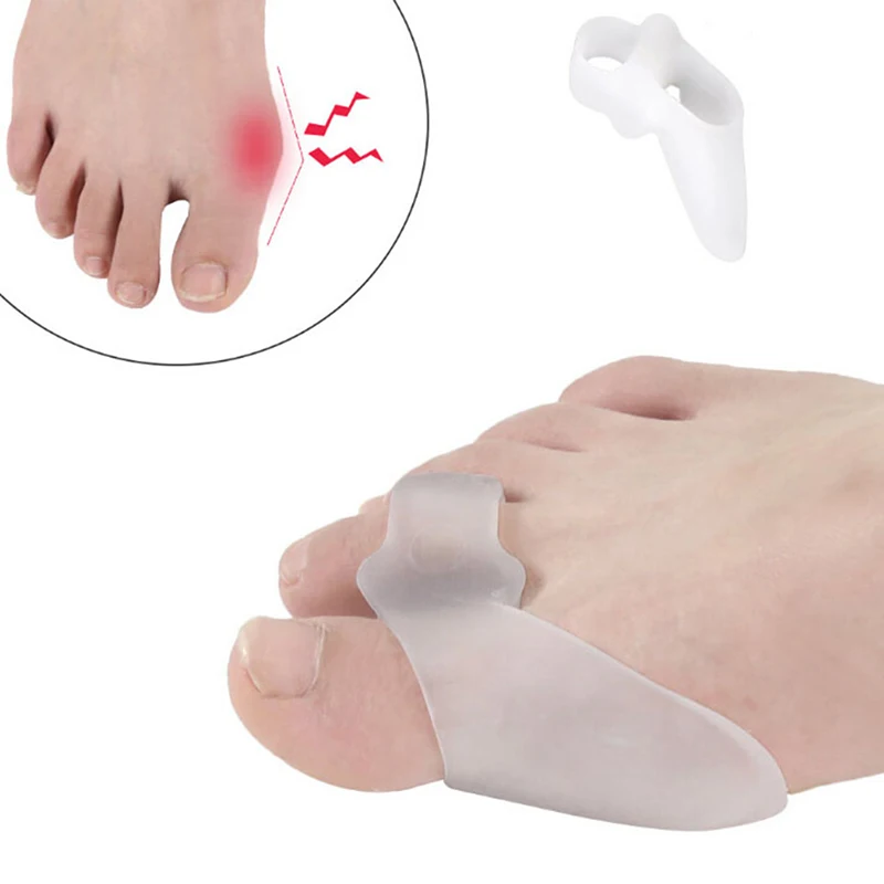 

Silicone Fingers Two Hole Toe Separator Thumb Valgus Protector Bunion Adjuster Hallux Valgus Guard Insoles 2PCS