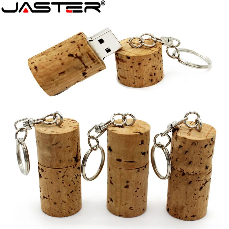USB флеш накопитель JASTER деревянный в виде бутылки 4/8/16/32/64 ГБ|cork usb flash drive|64gb pen driveflash