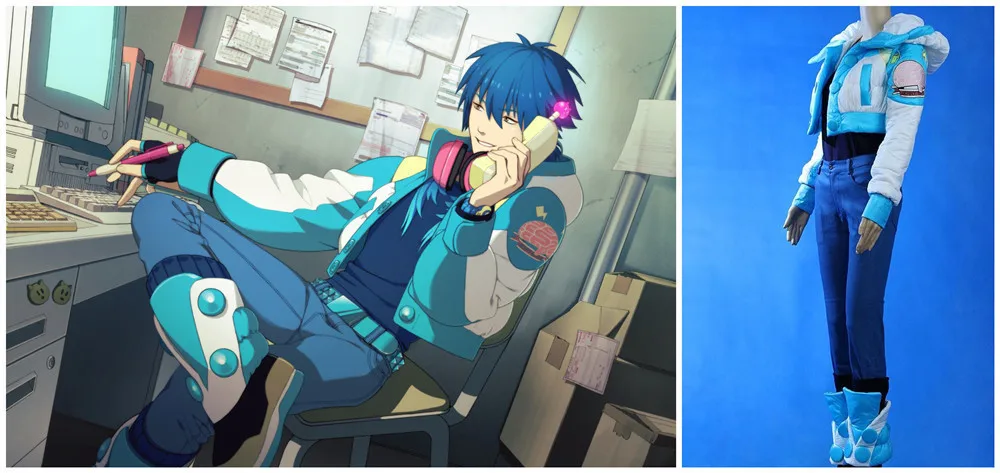 Athemis Dramatical Murder Seragaki Aoba бахилы ручной работы зимний костюм части и Аниме Косплей Аксессуары