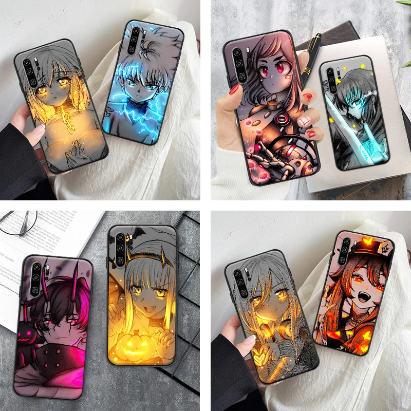 

Popular Japanese Anime Phone Case For Huawei P Smart Z 2019 2021 P20 P30 P40 P40 Lite Pro P50 Fashion Hot Cartoon Black Cover
