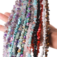 natural stone crystal beads for needlework lapis kyanite opal quartz freeform chip irregular bead for jewelry making bracelet