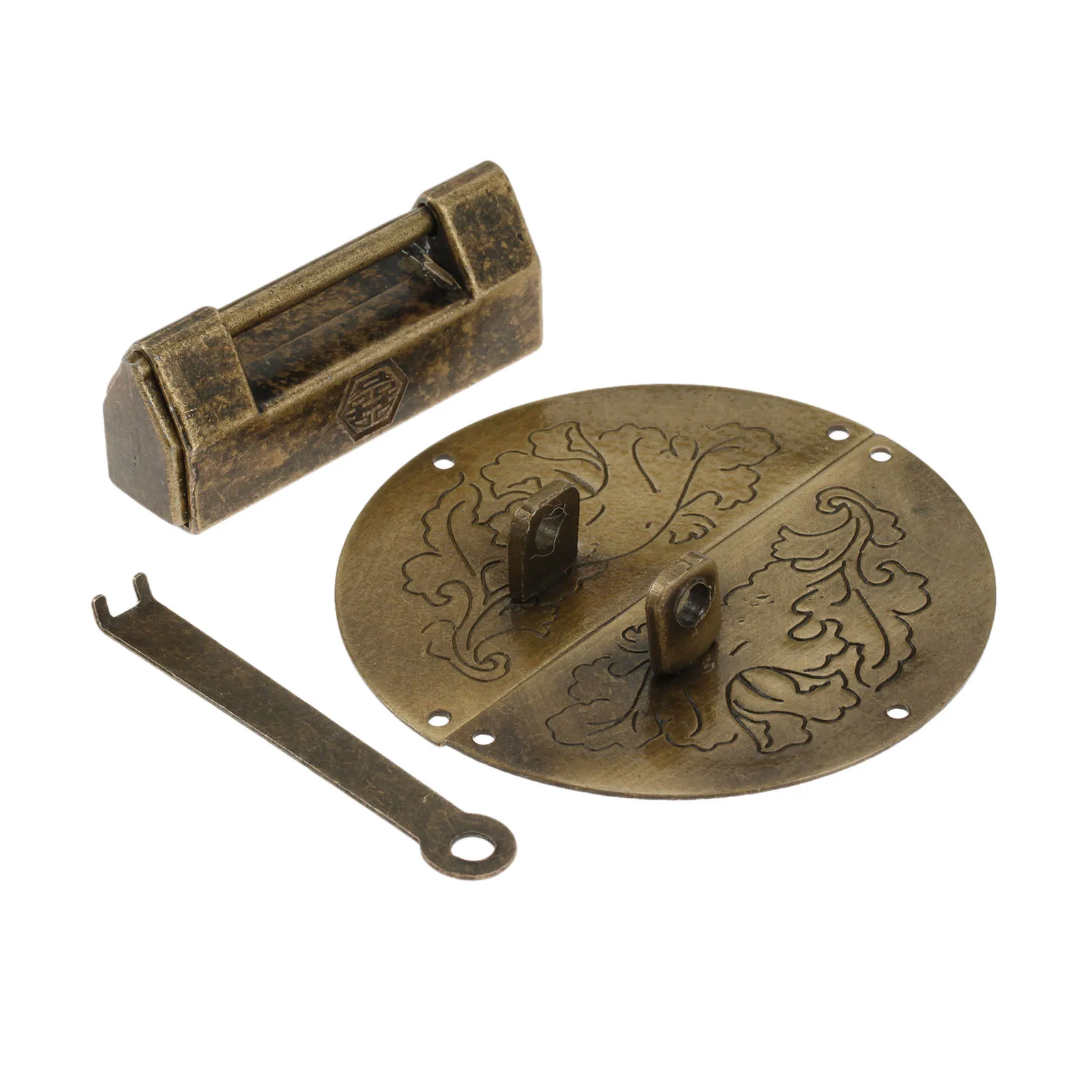 Декоративный замок DRELD для мебели китайский старый + античная коробка