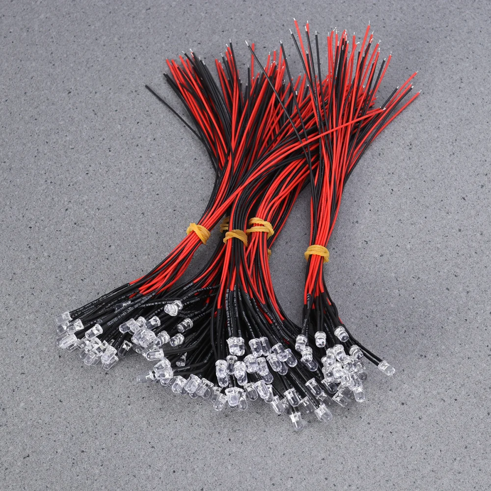 

120 Pcs 12V Pre-Wired Round Bulb Lamp LED Flash Light for DIY Car Boat Toys Replacement(White, Red, Blue, Green, Yellow and