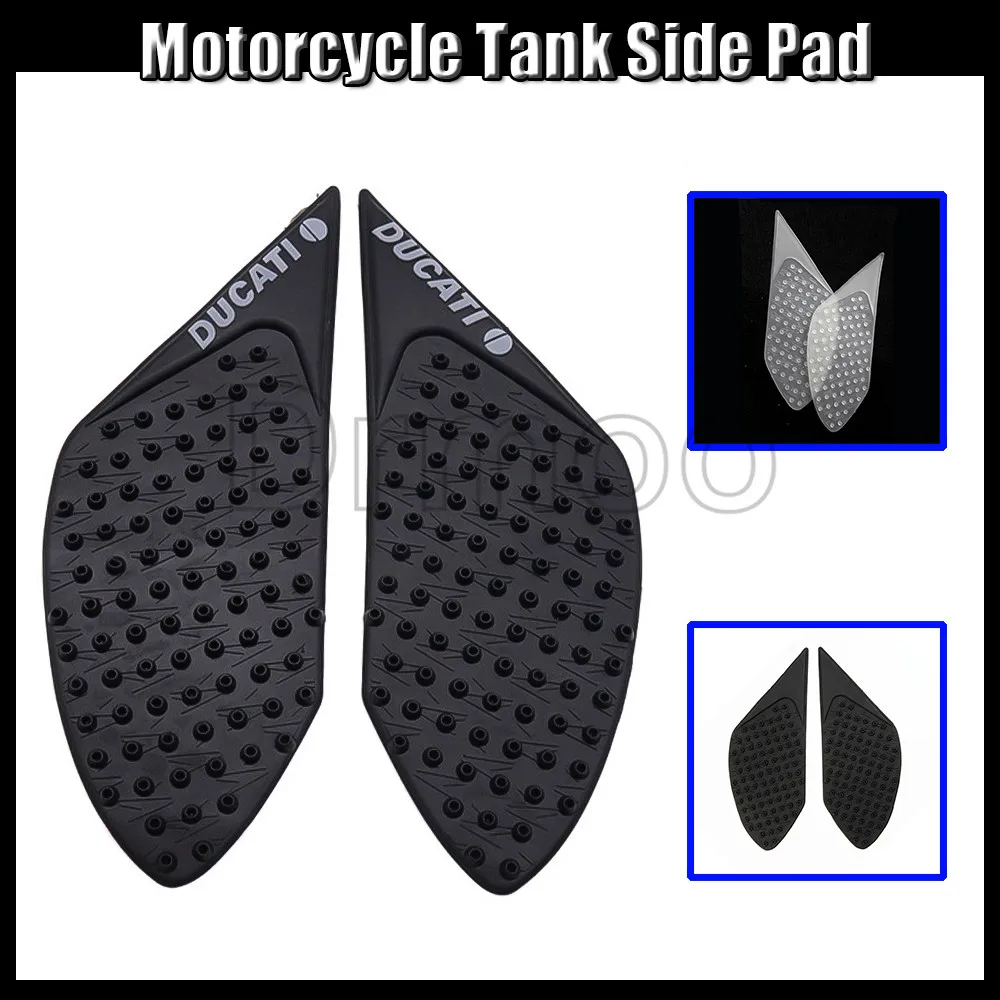 

Защитная противоскользящая накладка на бак мотоцикла, наклейка на газовый коленный захват, Тяговая боковая наклейка, чехол для Ducati демоel 1200...
