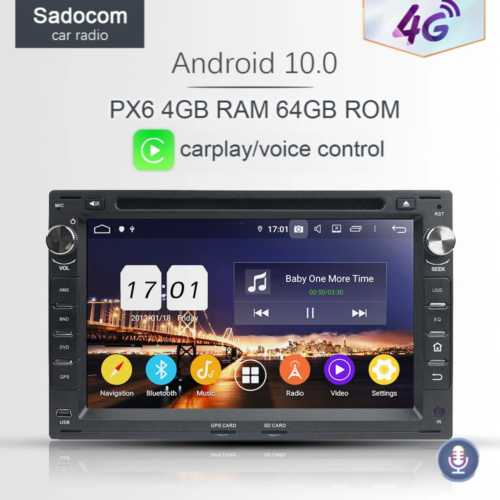 PX6 DSP Android 10 0 4G + 64GB Автомобильный dvd-плеер GPS RDS Авторадио wifi автомобильное радио для