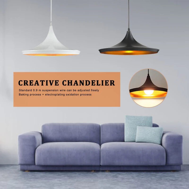 Музыкальный подвесной светильник E27 ретро для спальни модная Скандинавская
