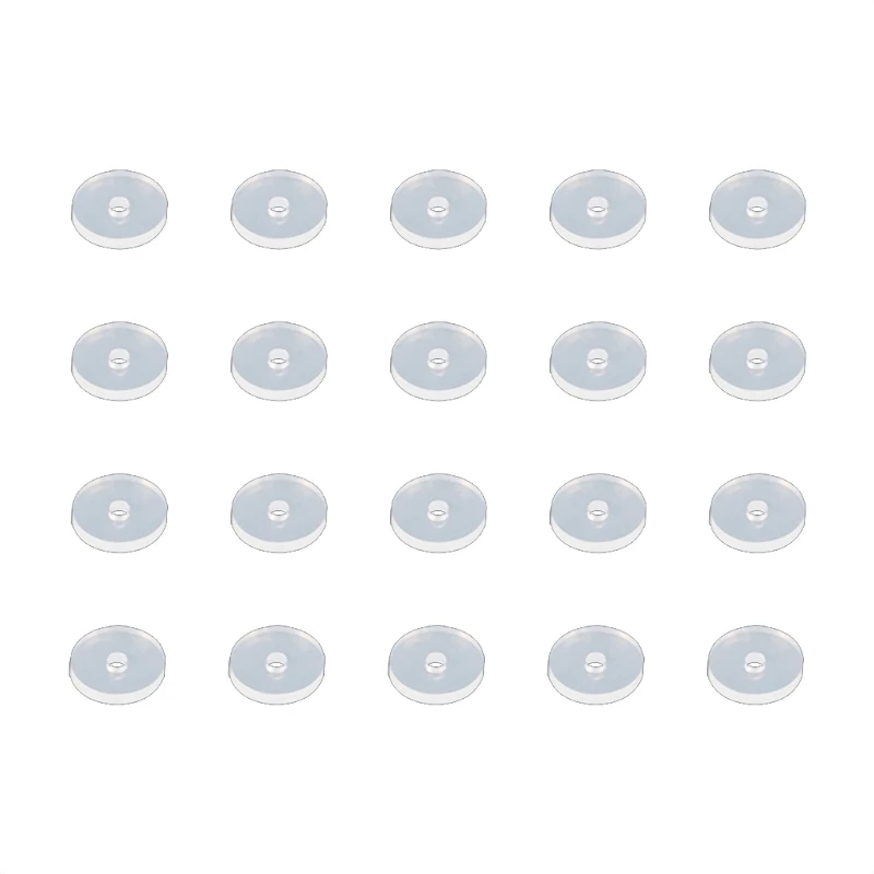 

20 Pcs Piercing Healing Silicone Discs Soft Anti Hyperplasia Anti-sagging Fixed Rings for Nose Ear Cartilage Soft Gasket