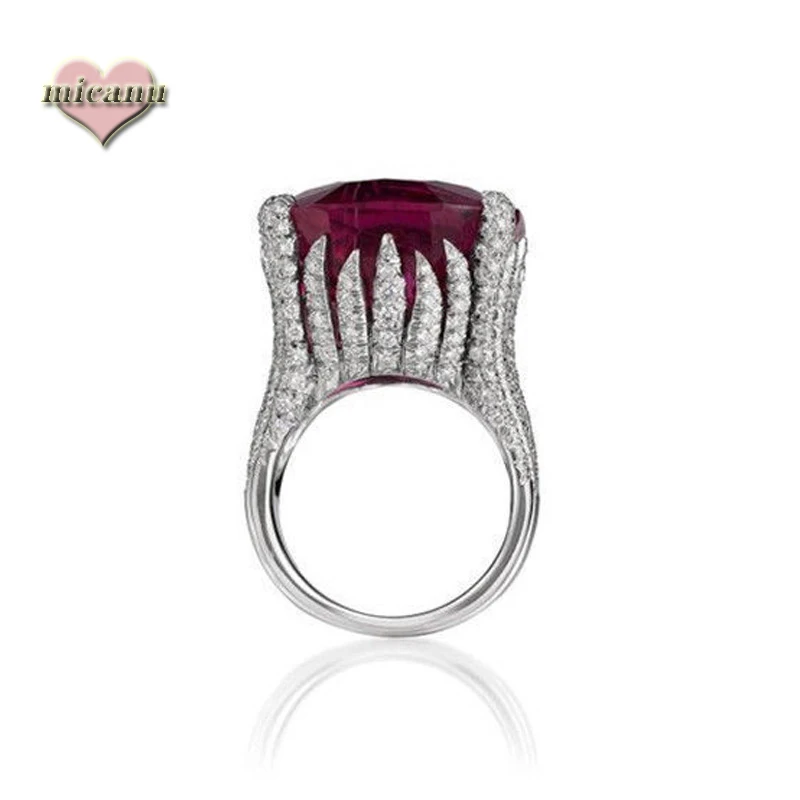 Женское Ювелирное кольцо модная распродажа микро набор из квадратного Красного