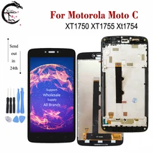 Сменный сенсорный ЖК экран 5 дюймов с рамкой для Motorola Moto C XT1750 XT1754